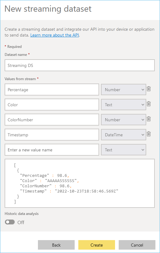 Przygotowanie Streaming dataset