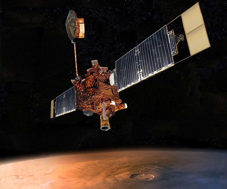 Mars Global Surveyor 
– wizja artystyczna. Image credit: NASA/JPL-Caltech